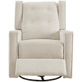 thumbnail image 5 of Odelia 360 Swivel Glider Rocker Recliner, Tufted Nursery Chair with Manual Puller, Plush Cushioning, Soothing Rocking Motion with Microfiber Fabric for Living Room, Bedroom, Apartment Cream, 5 of 18