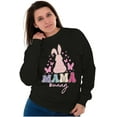 thumbnail image 3 of Cute Easter Mama Bunny Butterflies Women Plus Size Crewneck Sweatshirt Brisco Brands 3X, 3 of 5
