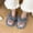 #0192-Gray, variant on Women's Fuzzy Fluffy Furry Fur Slippers Flip Flop Open Toe Cozy House Memory Foam Sandals Slides Soft Flat Comfy Anti-Slip Spa Indoor Outdoor Slip on Gift