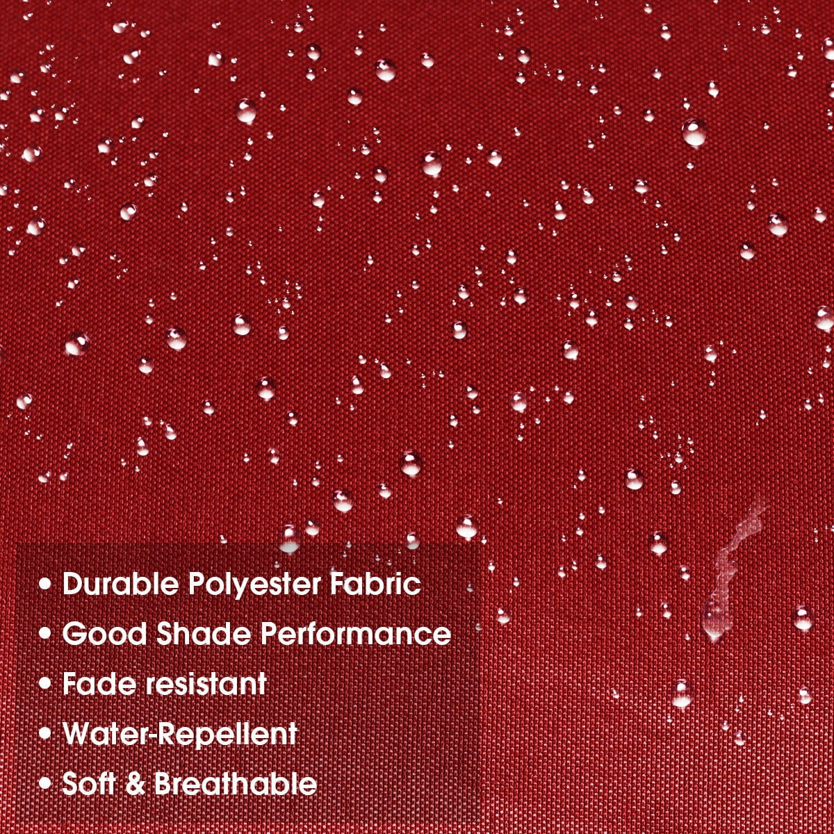 Gymax 10ft 3 Tier Patio Market Umbrella Aluminum Sunshade Shelter Double Vent Burgundy