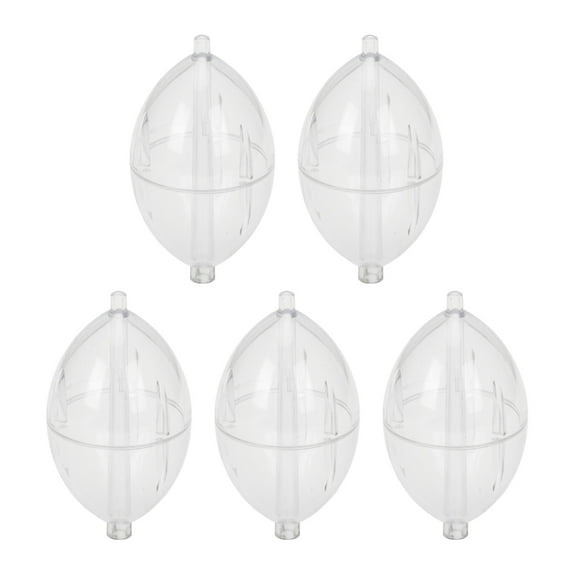 5Pcs FishingsCastings Bobbers Spin Float Fishing Clear Float Plastics Oval Ball Strikes Indicator Easy to Use
