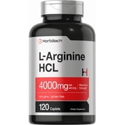 L Arginine 4000mg | 120 Caplets | Nitric Oxide Precursor | by Horbaach