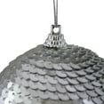 thumbnail image 3 of Northlight 3" Silver Sequin Shatterproof Ball Christmas Ornament, 3 of 5