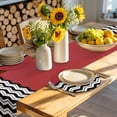 thumbnail image 4 of Black White Chevron Round 15 Inch Placemats Set of 4, Geometric Red Sea Wavy Striped HeatResistant Non Slip Place Mats for Dining Table, Wipeable Braided Kitchen Table Mats for Housewarming, 4 of 9
