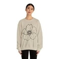 thumbnail image 2 of Women's crewneck sweatshirt, crewneck long sleeve, Flower sweatshirt, 2 of 3