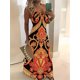 thumbnail image 2 of Vestido de verano sin mangas para mujer, nuevo, informal, largo, retro, con tirantes, estampado de textura 3D, cómodo y transpirable., 2 of 4