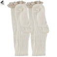 thumbnail image 3 of PULLIMORE 3 Pairs Thigh High Socks for Women Fashion Knee High Socks with Lace Trim Knit Boot Socks (White), 3 of 9
