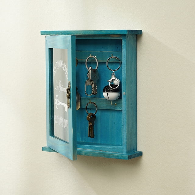 Organizador de llaves, organizador de llaves, caja de madera para llaves de pared, caja de almacenamiento de llaves de madera, eficiencia maximizada
