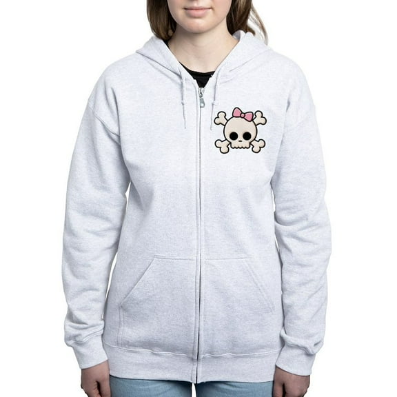 CafePress - Cute Skull Girl - Women's Zip Hoodie