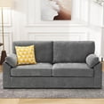 thumbnail image 7 of 80 Inch Sofa, Chenille Sofa, Comfy Couch Sofa, 3 Seater Couch with 2 Removable Pillow-Tops, Modern Sofa for Living Room Apartment Lounge Small Space, Dark Grey, 7 of 7