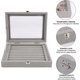 thumbnail image 3 of Caja de joyería de terciopelo Organizador de joyas para anillo Pendiente Collar Vitrina de joyería Escaparate de joyería Caja de almacenamiento con tapa para mujeres y niñas (anillo, 3 of 5