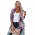 thumbnail image 2 of Women's Sequin Blazer, Shimmer Jacket, Casual Long Sleeve Glitter Lapel Coat, 2 of 5
