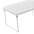 thumbnail image 1 of Storage Shelves, Stackable Countertop Shelf Cabinet Cupboard Concise Kitchen Small Storage Rack Folding Shelf Metal Storage Shelves with Foldable Storage Shelf for Bathroom Pantry, 1 of 6