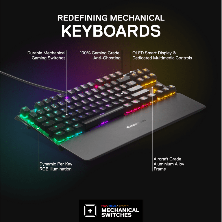 SteelSeries APEX 7 TKL メカニカル キーボード Amazon.com: SteelSeries Apex 7 TKL Mechanical USB Gaming