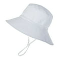 thumbnail image 5 of Otqutp Toddler Girl Bucket Cap Bucket Hat Solid Cap Boys Hat Baby Sun Hat Kids Beach Hats Wide Brim Outdoor Play For 0 to 12Years, 5 of 6