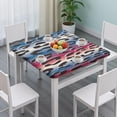 thumbnail image 3 of Colorful and Black Of Leopard Print Square Fitted Tablecloth with Elastic Edge,Square Table Cover,Washable Elastic Table Cover for Home Kitchen Party Decor 34"x34", 3 of 6