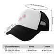 thumbnail image 6 of PAYOHTO Kids Pink Roses Watercolor Floral Baseball Hat Back Adjustable Mesh Breathable Hats Black Trucker Cap Outdoor Fishing Sun Caps for Boys or Girls ages 4-10, 6 of 9