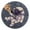 Black, variant on A Floating Astronaut Eating Pizza Round Wall Clock Silent Analog Battery Operated Gold Pointer Home Decor 9.84" Diameter