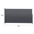 thumbnail image 5 of Ambifirner Retractable Side Screen Awning - UV Resistant, Waterproof Patio Privacy Screen for Garden, Balcony, Courtyard (Dark Grey), 118.1" x 70.9", 5 of 5