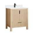 thumbnail image 2 of Shenzhen 30" Single Bath Vanity in Aged Natural Oak with Composite Stone Top, 2 of 12