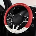thumbnail image 5 of CxhicLuv Car Steering Wheel Cover, Auto Grip Cover, 38x38cm Anti-Slip Thin Leather, Car Interior Accessories, Secure Grip for Drivers, All-Season Users, Red, 5 of 6