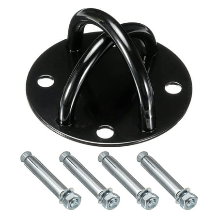 

Uxcell Wall Mount Bracket 4 Hole Ceiling Hook with 4 Bolts for Suspension Straps Black