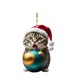 thumbnail image 3 of 1 pieza de adorno navideño de gato en forma de bola, acrílico 2D, divertido adorno de gato, árbol de Navidad, adornos colgantes para gato, decoración para fiesta en casa, Navidad, 3 of 5