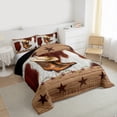 thumbnail image 3 of Homewish Cowgirl Boots Hat 2pcs Bedding Comforter Set For Adults Boys Girls,Retro Rustic Cabin Twin Comforter Sets,Western Cow Print Breathable Bedding Set,Luxury Bedroom Decor,Reversible, 3 of 8