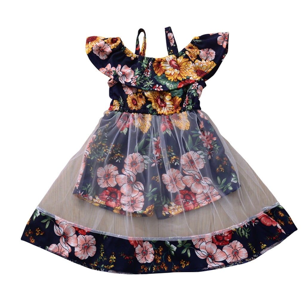 Ketyyh chn99 Girl Dresses Birthday Gifts For Girls Tutu Dress Toddler Cotton Short Long Sleeve Infant Tulle Dresses Sleeveless Princess Party Dress Black 12 18 Months Walmart