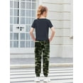 thumbnail image 6 of Oudiya Girls 2 Piece Outfits Short Sleeve Tie Knot Crop Tops and Cargo Pants Set Summer Clothing Sets for Kids 5-12Y, 6 of 9