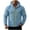 #Sky Blue, variant on Fanshiluo Men's Hooded Waterproof Full-Zip Long Sleeve Jacket, Windproof Outdoor Shell Coat with Multiple Zipper Pockets for Men,L,Big and Tall Men