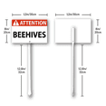 thumbnail image 2 of Eveokoki 12 x 8 inch “Attention Beehives” Lawn Yard Sign with 12.8 inch Stake, 2 mil Laminated Rustproof Aluminum Outdoor Decor, 2 of 6