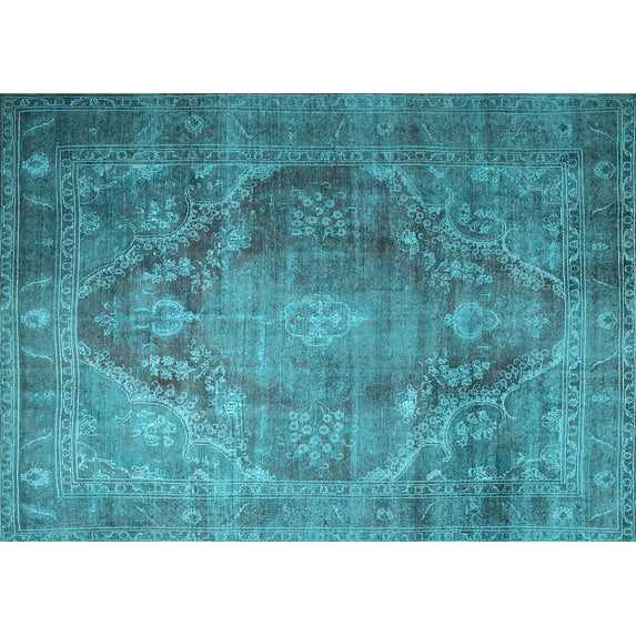 Ahgly Company Indoor Rectangle Persian Light Blue Traditional Area Rugs, 7' x 10'
