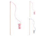 thumbnail image 2 of Cat Wood Wand Creative Candy Design Cat Teaser Wand Kitten Interactive Toy, 2 of 10