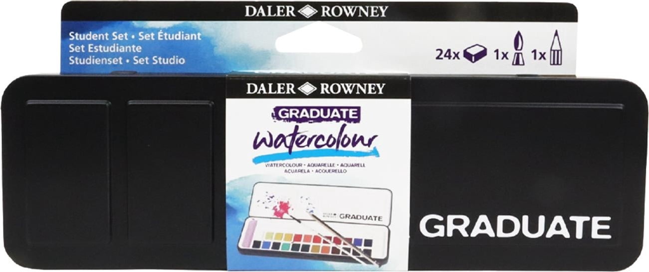 Daler-Rowney Graduate Watercolor Student Set 24/Pkg-Assorted Colors