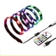 thumbnail image 1 of Tira de luces LED alimentada por USB, 6,56 pies/200 cm, tira de luz LED de color de sueño arcoíris con control remoto Rf para retroiluminación de TV, decoración de sala de juegos interior DIY, 1 of 5