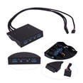 thumbnail image 1 of HUB 3.5 Pouces 20 Broches vers 2 Ports USB 3.0 + Panneau avant d'Extension Audio HD, 1 of 4