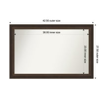 Amanti Art Custom Wall and Bathroom Mirror (27.5 x 42.5 in.), Lara Bronze Frame