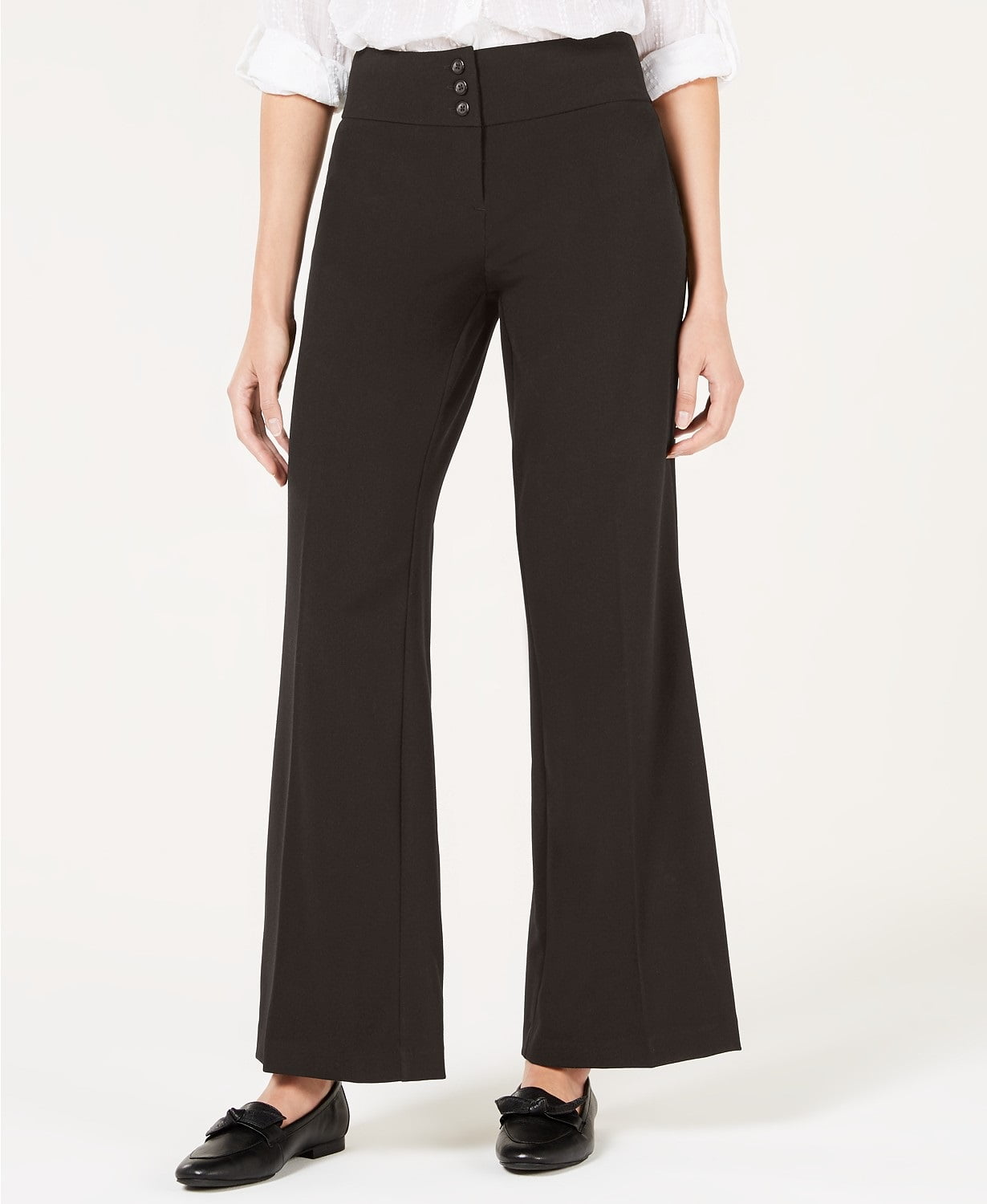 Stretch Wide-Leg Pants Espresso Roast 