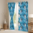 thumbnail image 3 of Manfei Kawaii Blue Penguin Curtains Pack of 2 (42x84 Each) for Kid, Antarctic Wildlife Animal Curtains Blackout, Winter Snowflake Bedroom Curtains, Curtains Blackout Bedroom Decor, 3 of 6