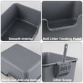 thumbnail image 2 of Gloreen 2 Pack Plastic High Side Cat Litter Boxes, Open Top, Include Litter Scoops, Gray, 2 of 7