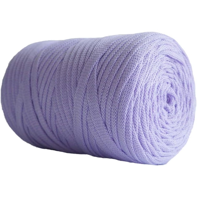 Granjero Gordo Hilo de color sólido de 250 g (8,1 oz) para tejer a crochet, para hacer bolsas de crochet, morado
