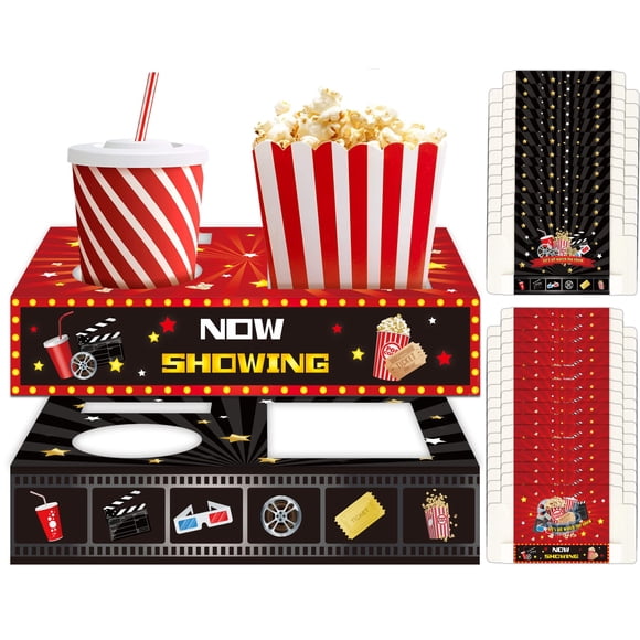 Bandejas de aperitivos para noches de cine OBUSATT, 32 unidades, para fiestas infantiles