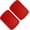 RED CUT OUT, variant on Replacement Lids fits Pyrex 9x13 C233 Easy Grab Glass Casserole Baking Dish Container with Cut-Out Handles, for 3-Quart Model C-233-PC (2-Pack, Red)