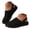 Black, variant on Women's Knit Orthopedic Mule Clogs Breathable Backless Sneakers Casual Walking Casual Flats Shoes with Adjustable Back Strap (Red,7)