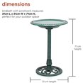 thumbnail image 3 of Alpine TEC116 28-Inch Birdbath-Green, 3 of 9