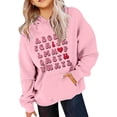 thumbnail image 2 of ZHOUCHANKIDS Sweatshirts Hoodies For Teen Girls Trendy Children's Fashion Hooded Pullover Casual Winter Letters English Print Pocket Decoration Children's Clothing Pullover Shirts Tops 4-5 Years, 2 of 3