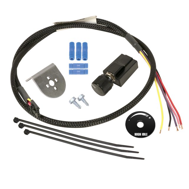 BD Diesel High Idle Kit 1036610 High Idle Upgrade Kit; Adjustable 1200-2400 RPM Settings/Adjustable 900-3000 RPM Settings; With Connectors/Switch/Wire