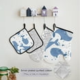 thumbnail image 5 of Cute Whales Apron Set with Oven Mitts Pot Holders Set of 5 Kitchen Stuff Accessories, 5 of 6