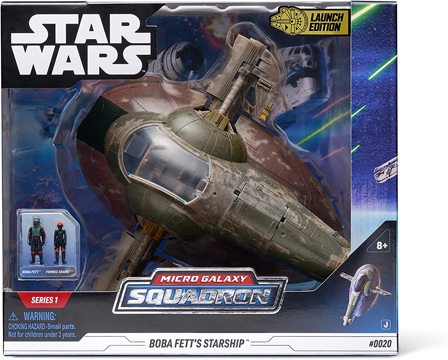 Star Wars Micro Galaxy Squadron Boba Fett’s Starship - 7-Inch Starship Class Vehicle with 1-Inch Boba Fett and Fennec Shand Micro Figure Accessories - image 5 of 6